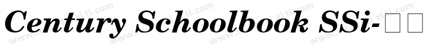Century Schoolbook SSi字体转换